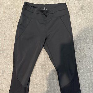 Black, Athleta yoga capris, size M.